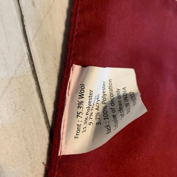 Nordic Folk Collection Decorative Table Runner 72" Red/White Floral - Picture 7 of 8